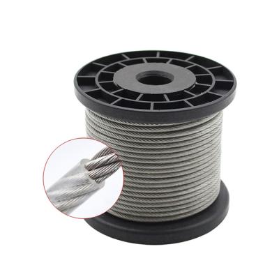 China Construction Factory Price Finely Processed Clothesline Non-coat Electro PVC Coated Galvanized Steel Wire Rope for sale