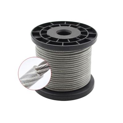 China Construction Manufacturer Supply Electro Clothesline Non-coat PVC Coated Galvanized Steel Wire Rope For Sale for sale