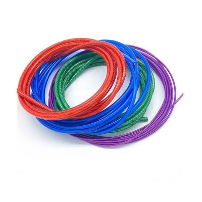 China Construction Good Quality Cheap Price Jumping PVC Coated Plastic Steel Wire Rope For Lifts for sale