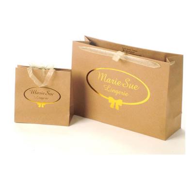 China Recycled Materials Customized New Arrival Brown Kraft Paper Gift Bag Wholesale for sale