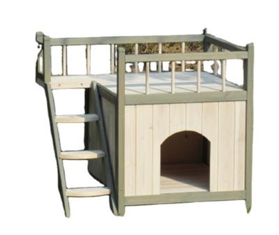 China Sustainable Wholesale Play Living Outdoor Wooden Pet Cat House for sale