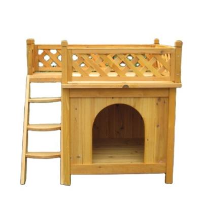 China Viable Natural Cheap Wooden Wooden Small Dog Cat Home Balcony House for sale