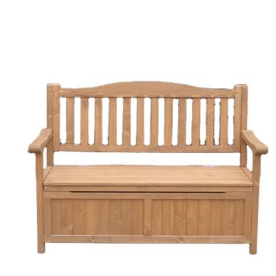 China Easily Assembled Outdoor Wood Garden Furniture Wooden Park Chair With Storage Function for sale