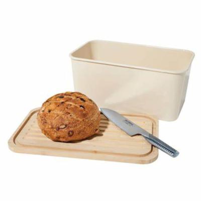 China Modern Healthy Household Bamboo Fiber Bread Box For Bread Bin for sale