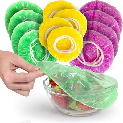 China Stocked set of 96 colorful elastic food storage covers for sale