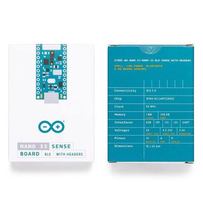 China MCU NANO 33 BLE SENSE WITH HEADERS ABX00035 Hot Sale Supplier Development Boards for sale