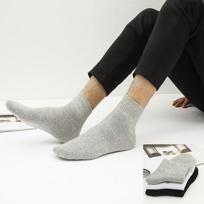 China Wholesale QUICK DRY Black Breathable Socks Men White And Gray Business Crew Socks for sale