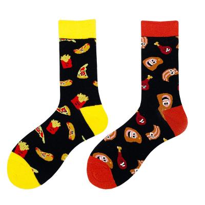 China Wholesale Custom Fashion QUICK DRY Combed Cotton Fruit Colorful Foods Funny Happy Casual Socks for sale