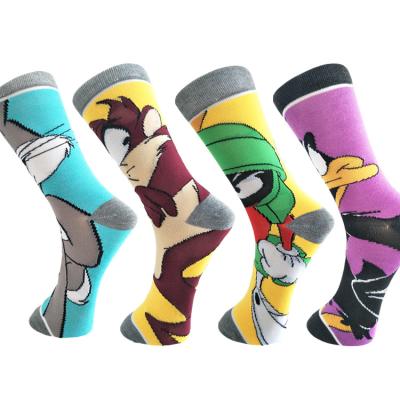 China Wholesale Mixed QUICK DRY Stain Long Cartoon Animal Funny Socks For Men for sale