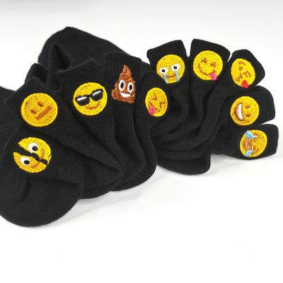 China Wholesale New Mens Spring Socks VX Emojis Embroidered Fun Socks Antibacterial for sale