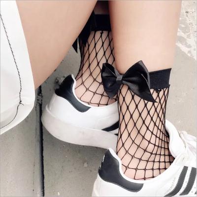 China Cute Women's Socks 2021 New Design Spring Net Style Bow Sexy QUICK DRY Solid Color Street for sale