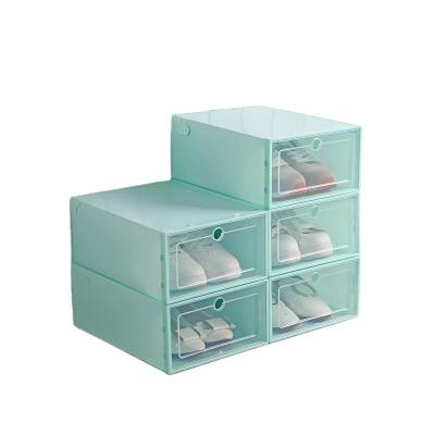 China Others Transparent Storage Boxes - Thickened Plastic Shoe Boxes for Home, Flip-Top Drawer-Style Dustproof Shoe Containers for sale