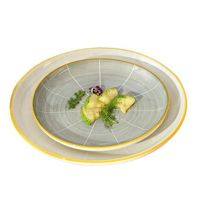 China New Chinese Style Modern Tableware Set Ceramic Dinner Plates Dishes Plates And Bowls Set Food Plate Salad Soup Bowl Dinnerware Se for sale