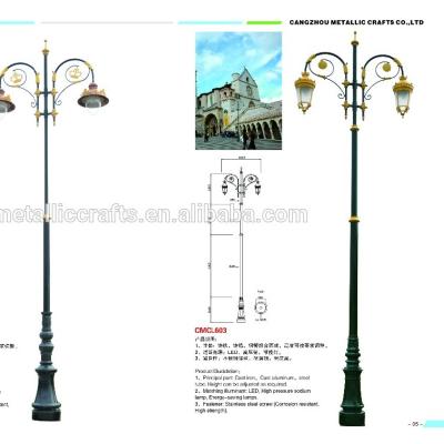 China ROAD The Street Light Cast Aluminum And Steel Tube Two Lamp LED for sale