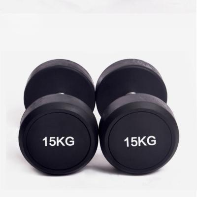 China Universal Wholesale Popular Gym Equipment Coat Rubber Dumbbells, Round Rubber Dumbbell, Gym Dumbbell for sale