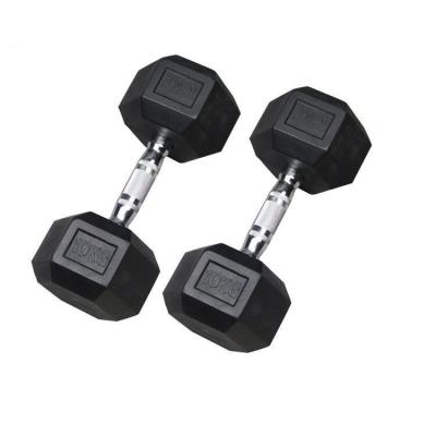 China Home Use Factory Supply Direct Body Building Iron Molded Wholesale 2.5kg Increase Black Hex Rubber Dumbbells for sale