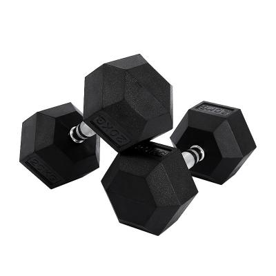 China Best Fitness Equipment Home Free Weight Exercise Home Use Hex Rubber Dumbbells for sale