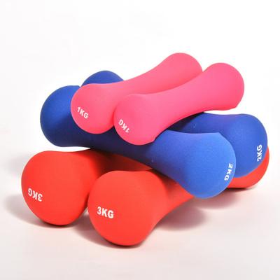 China Universal KG/LB Bone Shape Custom Dumbbell Logo Cast Iron Dip Plastic Eco-friendly for sale