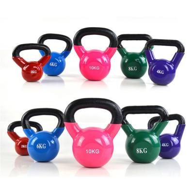 China Wholesale Coated Kettlebell, Universal Free Supply High Quality Vinyl Factory Weight Smooth Surface Custom Logo Kettlebell for sale