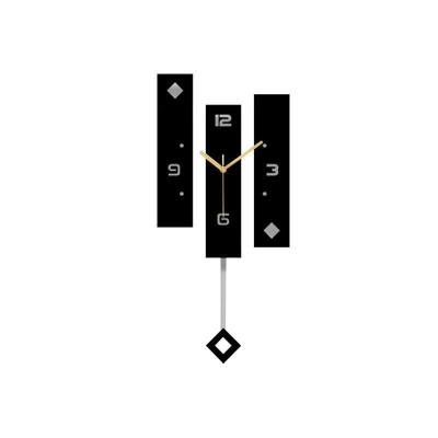 China Modern Nordic Simple Fashion Creative living Room Decoration Home Swing Silent Wall Clock for sale