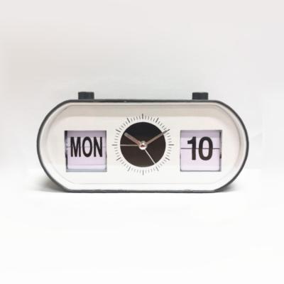 China Modern Simple Modern Manual Page Turning Desktop Everything Good Decompression Button Calendar Clock Alarm Clock Ornaments for sale