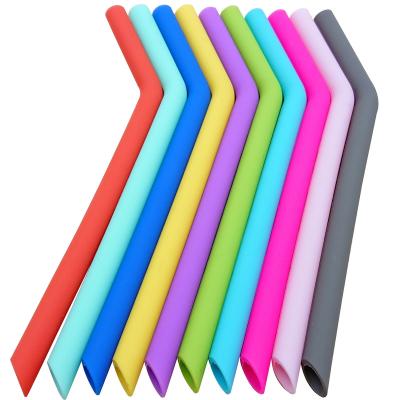 China Bendable Reusable Food Grade Silicone Gel Straw Eco Friendly Multi-colored Household Baby Drinking Straw for sale