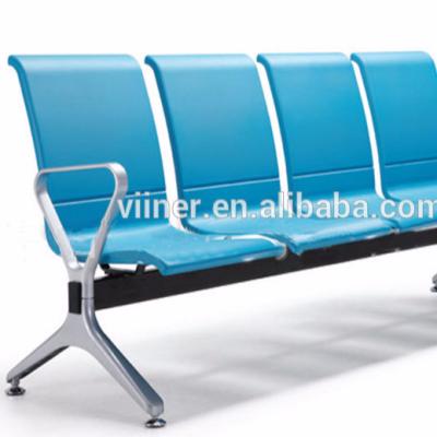 China Executive Chair Airport Steel Public Waiting Room Chair With PU Cushion Public Chair Aluminum Waiting Chair for sale