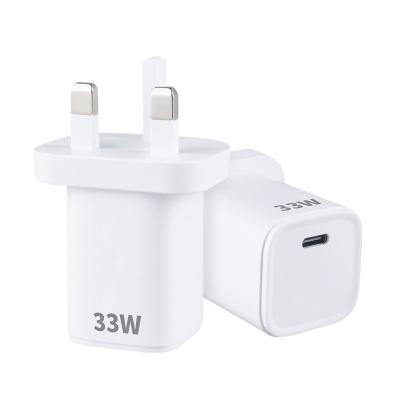 China Cell Phone Factory 33w Certificate Safe Reliable Type C USB A Wall Charger Phone Charger Palladium QC R-U Plug Dual Port Mobile Phone Fast Charger for sale