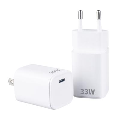 China Cell Phone Factory 33w Certificate Safe Reliable Type C Wall Charger Phone Adapter QC Cell Phone US EU US Plug USB Fast Charger Palladium Wall Charger for sale