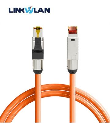 China Linkwylan Cat 7 Pre-assembled Patch Cable 23AWG Pre-terminated with Toolless Field Connectors Preminum Hi-speed 10GBit LW-CA7PR-XXX/OR for sale