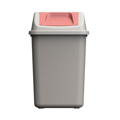 China Sustainable Use 50l High Quality Large Home Kitchen Plastic Trash Can With Swing Top Lid for sale