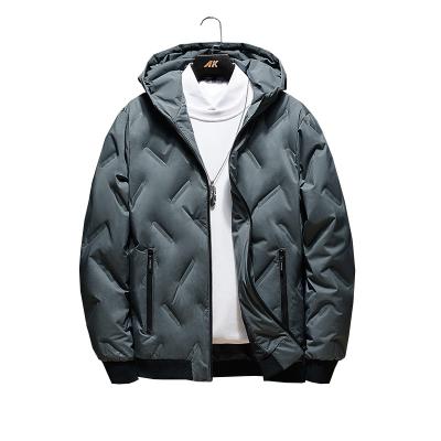 China Anti-wrinkle hot sale factory men's winter jacket direct embossed duck down jacket men's casual stripper down jacket for sale