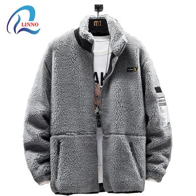 China QUICK DRY No MOQ Men's Polyester Sherpa Fleece Custom Logo Recycled Long Sleeve Winter Jackets And Coats for sale