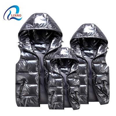 China new arrival of unisex Anti-wrinkle and shiny bubble stripper jackets custom made parent-child bubble stripper jacket without sleeves for sale