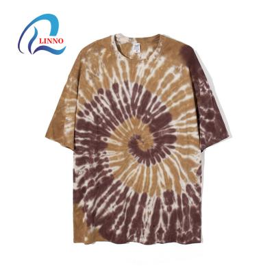 China link vortex style Anti-wrinkle European and American size street dye custom design men's short sleeve T-shirt for sale