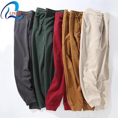 China High Quality New Arrival 100%cotton 350gsm Terry Anti-wrinkle French Casual Sweatpants Joggers For Men for sale