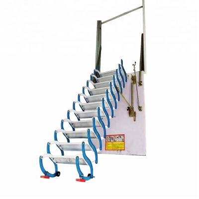 China Custom Blue Carbon Steel Folding Ladders Vertical Stair Lift for sale