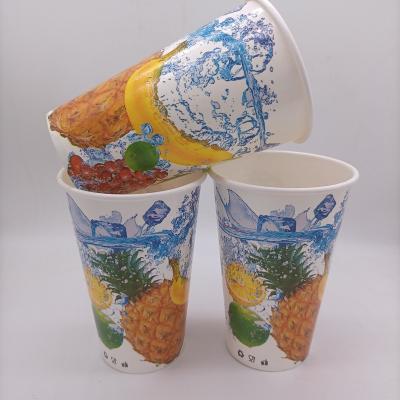 China Anqing Factory Recyclable Drink Paper Cup Ice Cream Cold Paper Cup for sale