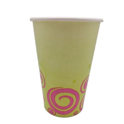 China Disposable Cold Paper Drink Cup With Lid Beverage Cup With Customized Printing for sale