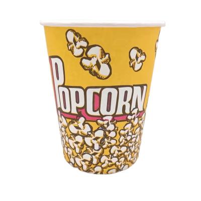 China 24oz 32oz 46oz 70oz 85oz Popcorn Bucket Disposable Popcorn Paper Cup for sale