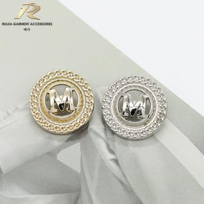 China Sustainable Fashionable Zinc Alloy Leg Hollow Round Metal Sewing Button For Clothing for sale