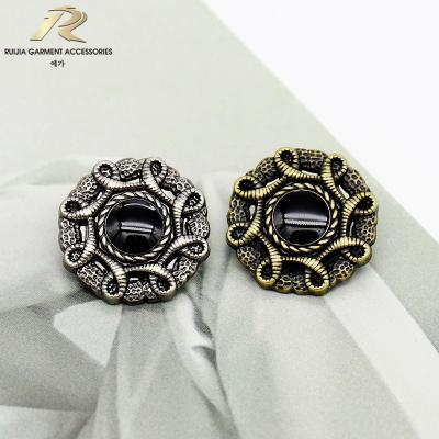 China Retro Metal Polygon Oil Sustainable Zinc Alloy Leg Drip Sewing Buttons For Clothing for sale