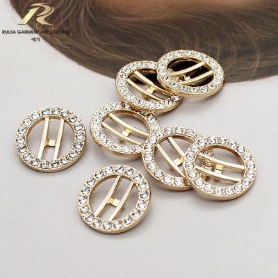 China Metal Viable Decorative Zinc Alloy Leg Quality Waist Sewing Shirt Buttons With Rhinestones For Clothing for sale