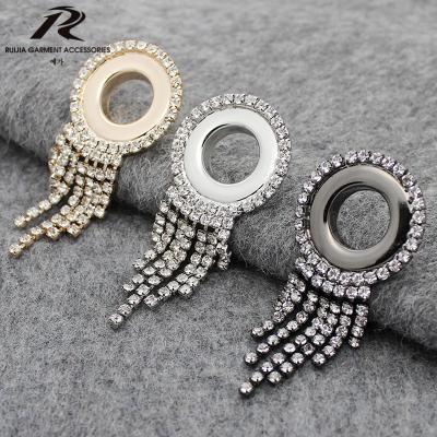 China Nickel free rhinestone eyelet with chain Clothing Metal Eyelet Wenzhou,China for sale