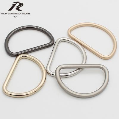 China Custom Metal D Ring Zinc Alloy Round Edge Purse Belts Buckles For Handbags for sale