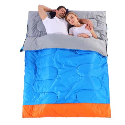 China Two Couples 2800g 3-In-1 Cotton Envelope Camping Modern Outdoor Detachable Hollow Sleeping Bag for sale