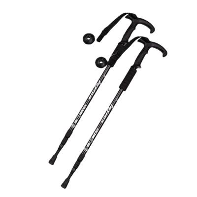 China Outdoor Camping Hiking Traveling Most Useful Folding Sticks Multifunctional Climbing Hiking Walking Stick for sale