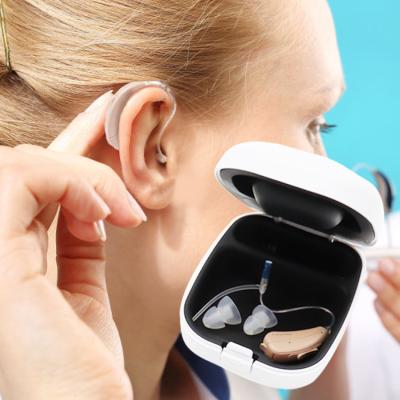 China Newest Fashionable and Miniature Design RIC Swan 4 Digital Hearing Aid for Hearing Products Deafness Bone Driver Hearing Aids Audifono RIC Rechargeable Ear and Cic Amplifier for sale