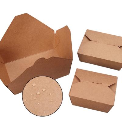 China Cafe Restaurant Waterproof And Oilproof Recyclable Disposable Biodegradable Take Out Packaging Box for sale