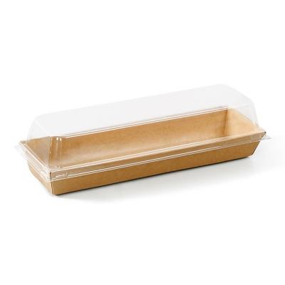 China Recyclable Disposable Rectangular Food Box Takeout Paper Packaging Biodegradable Packaging Box for sale